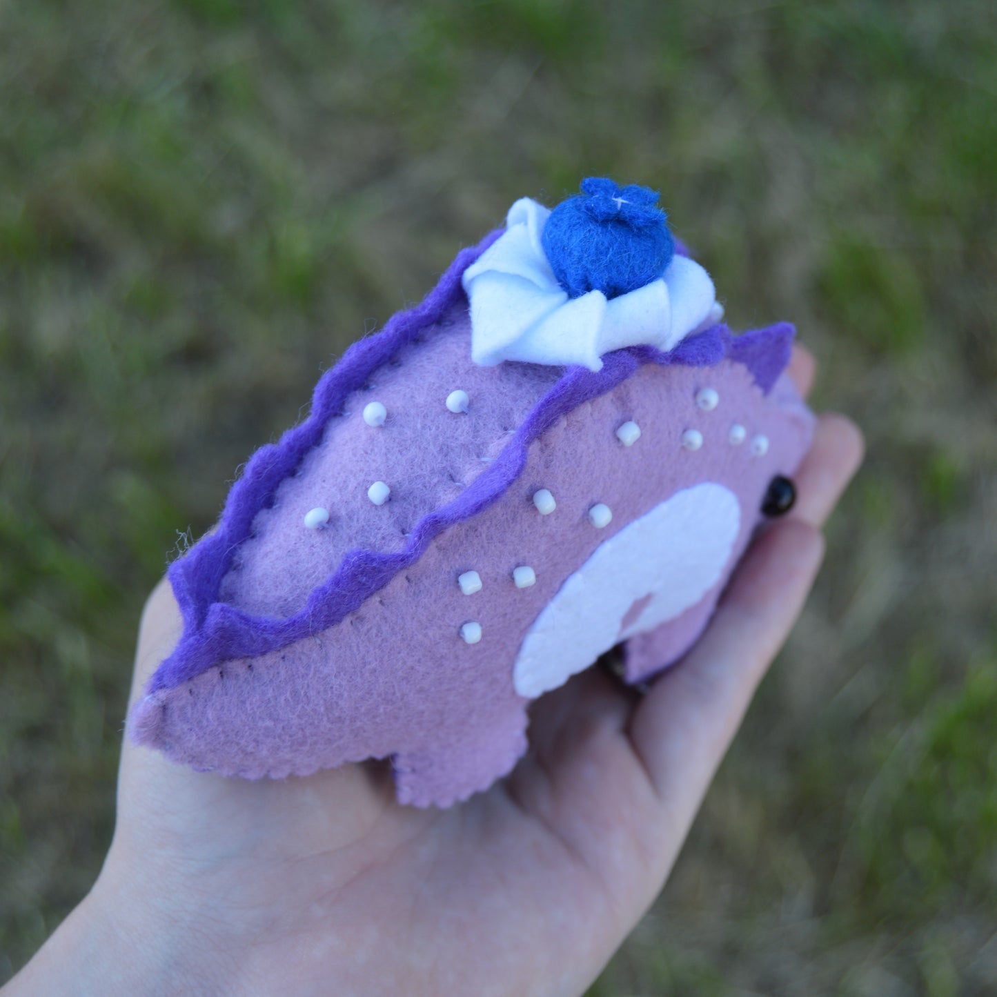 Blueberry Roll Cake Stegosaurus