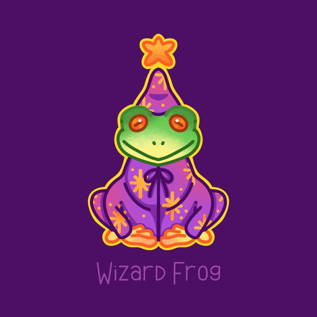 Wizard Frog Sticker