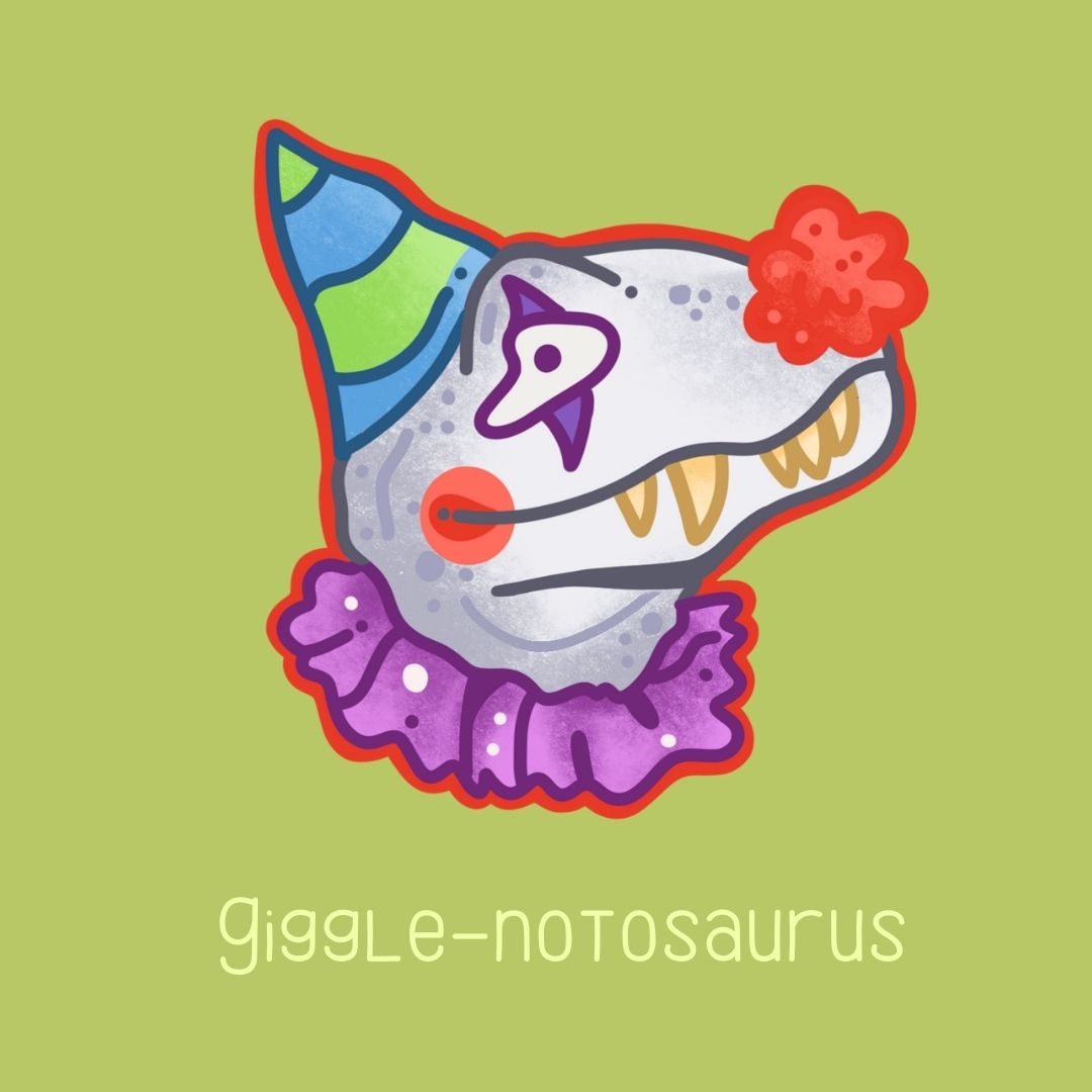 Giggle-Notosaurus Sticker