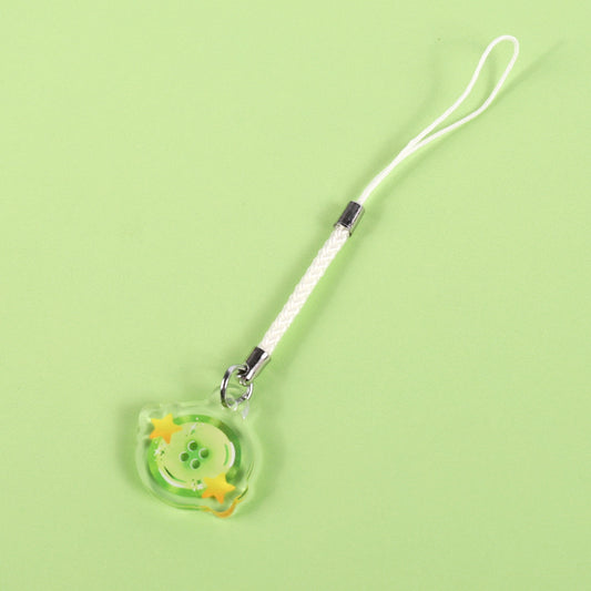 Cucumber Button Phone Charm