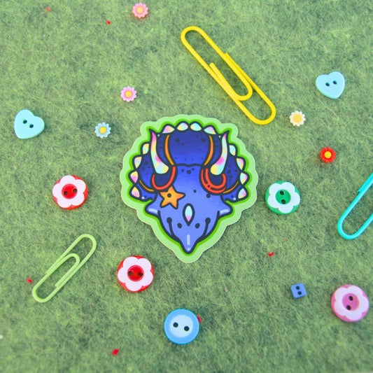 Circus Triceratops Sticker